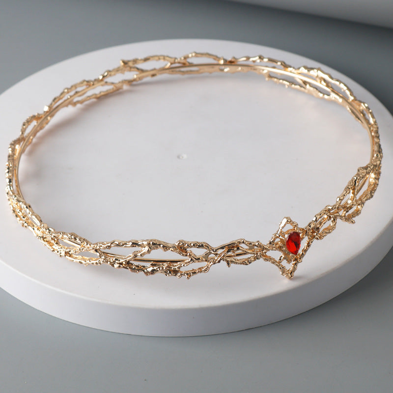 Gem Crystal Crown Hair Clasp Ladies