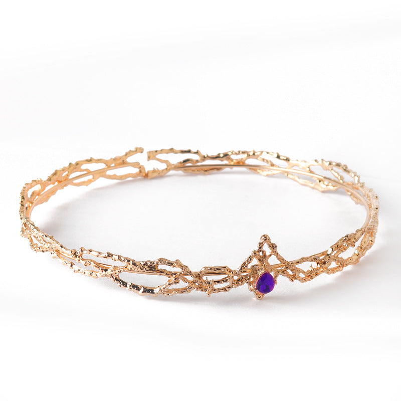 Gem Crystal Crown Hair Clasp Ladies