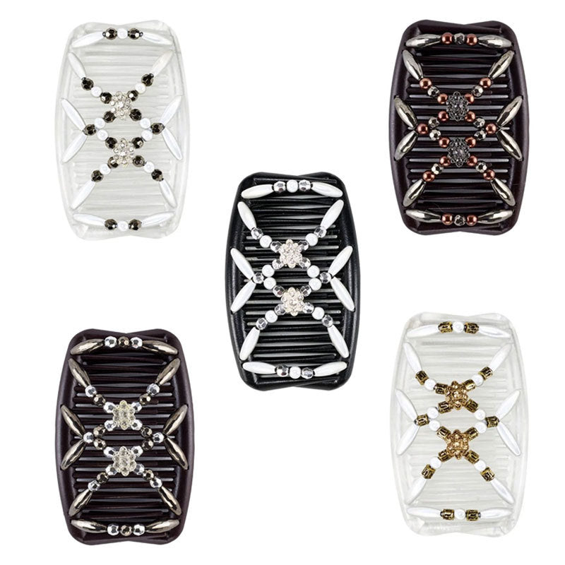 Women's hair string pearl ornament hairpin curler