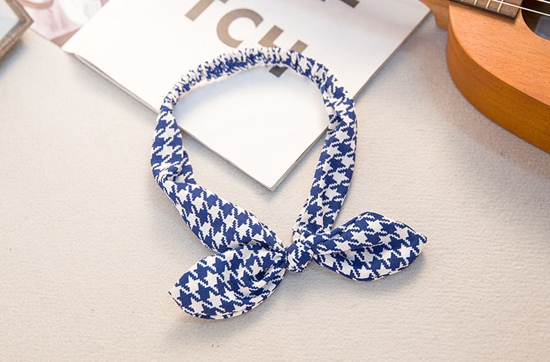 Big bow tie bunny ears headband