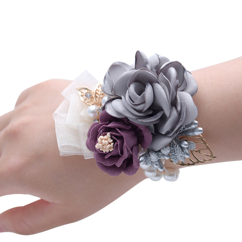 Wedding Decoration Flower Korean Bride Souvenir Bridesmaid Wrist Flower Headdress Hairpin Amazon