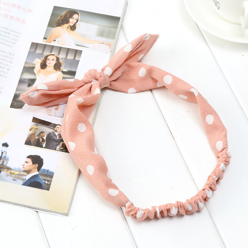 Big bow tie bunny ears headband