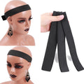 Black Knitted Velcro Adjustable Wig Elastic Band Beauty