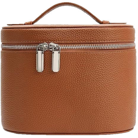 Elastic Band Leather Cosmetic Bag Large Capacity