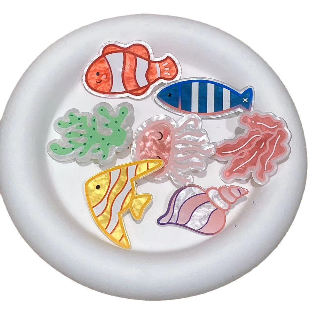 Cute Fish Barrettes Fishbone Hairpin Girl Bang Clip Broken Hair