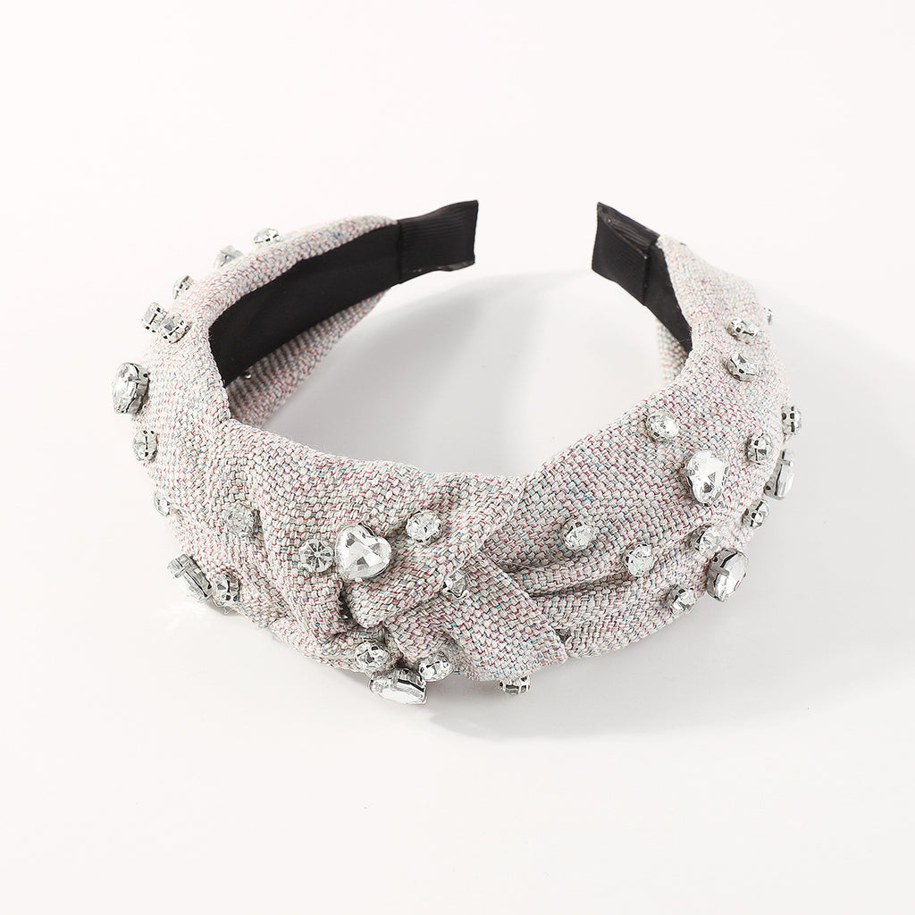 European And American New Creative Heart Diamond-laid Headband Fashion Simple Temperament
