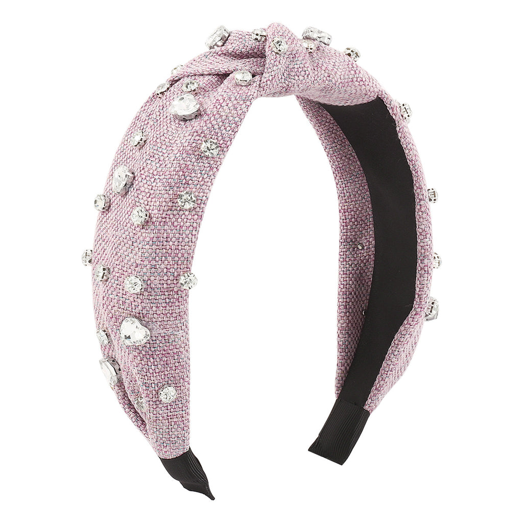 European And American New Creative Heart Diamond-laid Headband Fashion Simple Temperament