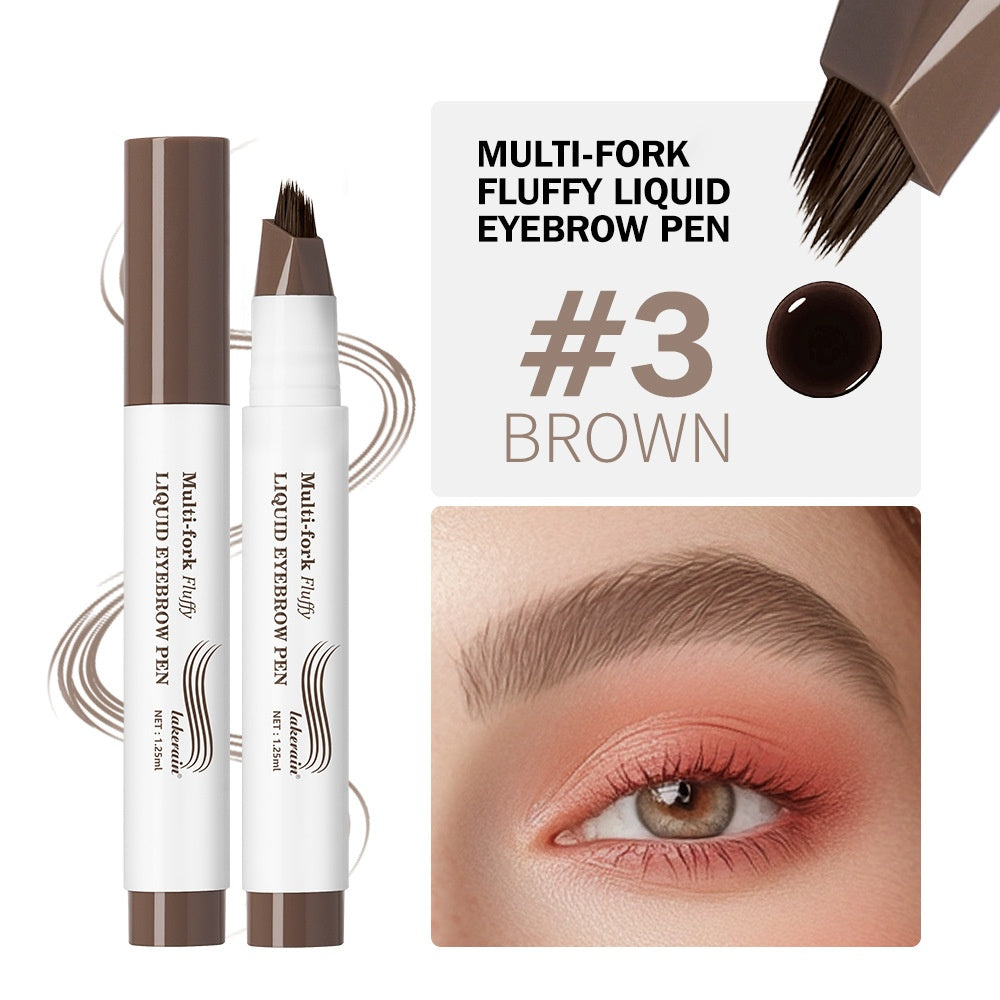 Multi-fork Plush Water Eyebrow Pencil Waterproof And Durable