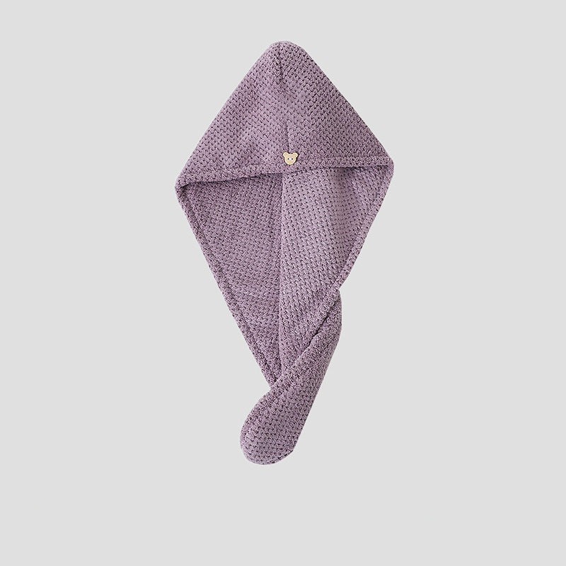 Womens Coral Fleece Hair Drying Cap Highly Absorbent