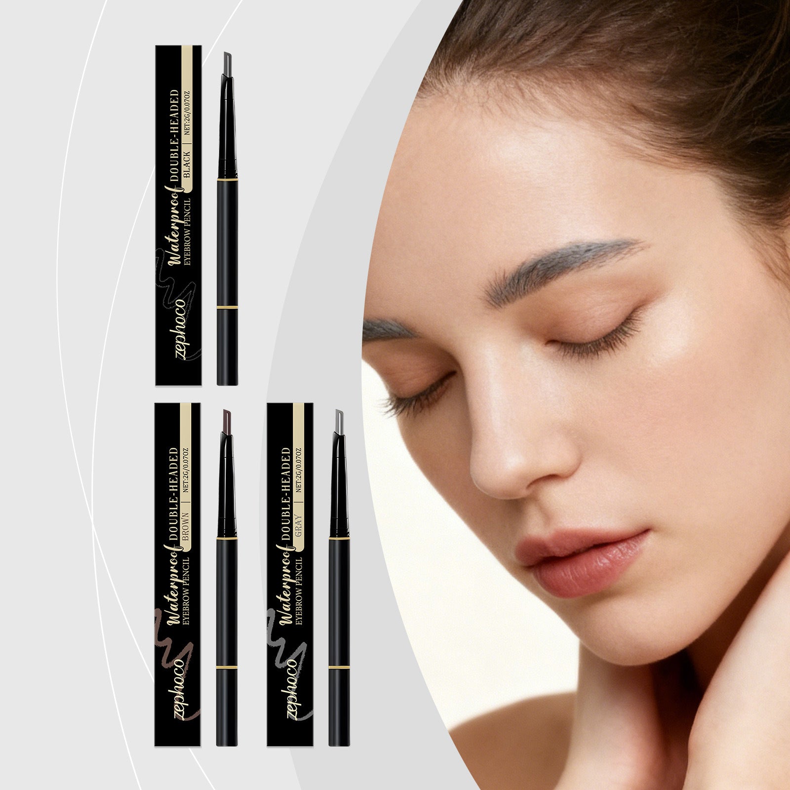 Double-ended Long-lasting Color-enhancing Eyebrow Pencil