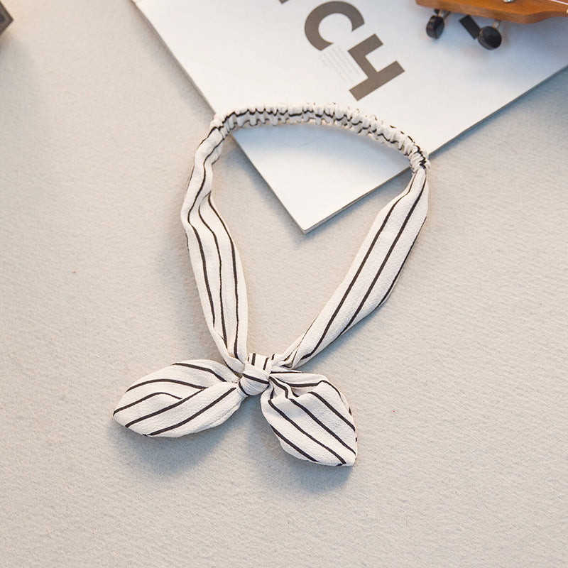 Big bow tie bunny ears headband