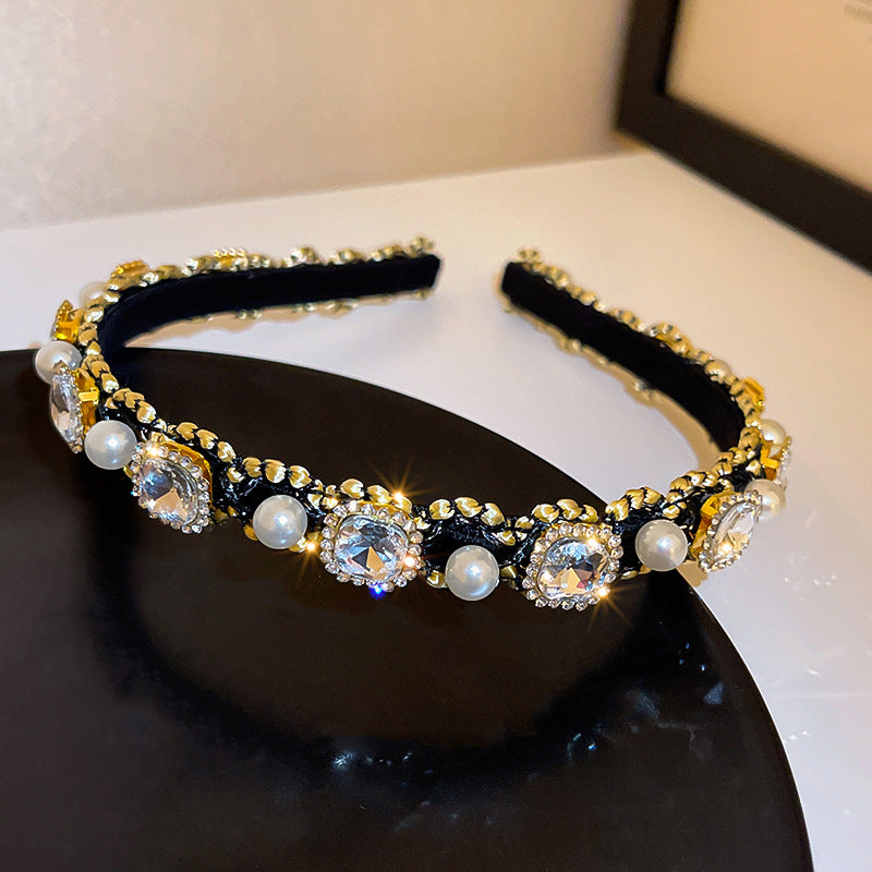 Circle Square Diamond-laid Headband Fashion Personality
