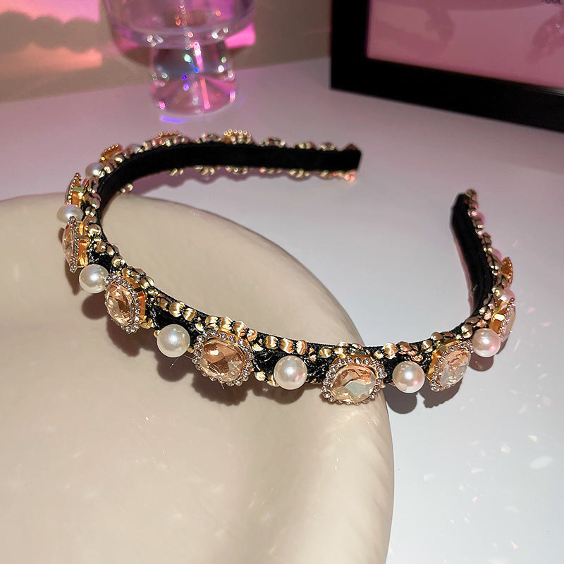 Circle Square Diamond-laid Headband Fashion Personality