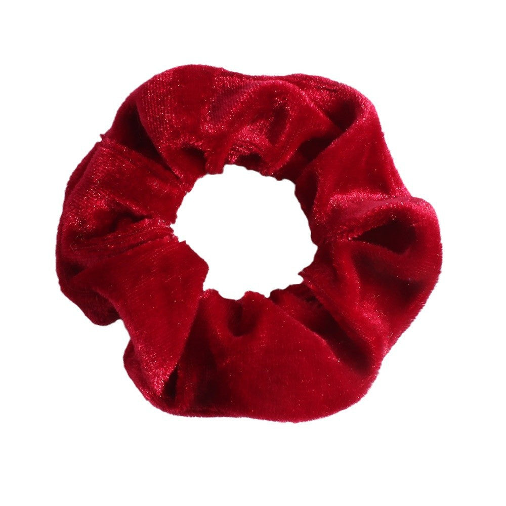 Women Hair Scrunchies Vintage Velvet Solid Color Hair Band For Girls Ponytail Holder Rubber Bands Hair Ties Accessories