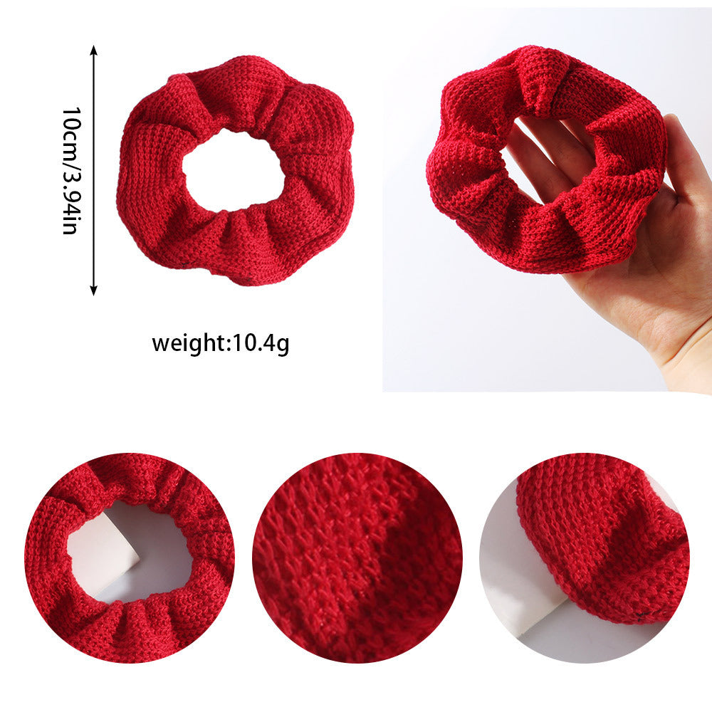 Women Hair Scrunchies Vintage Velvet Solid Color Hair Band For Girls Ponytail Holder Rubber Bands Hair Ties Accessories