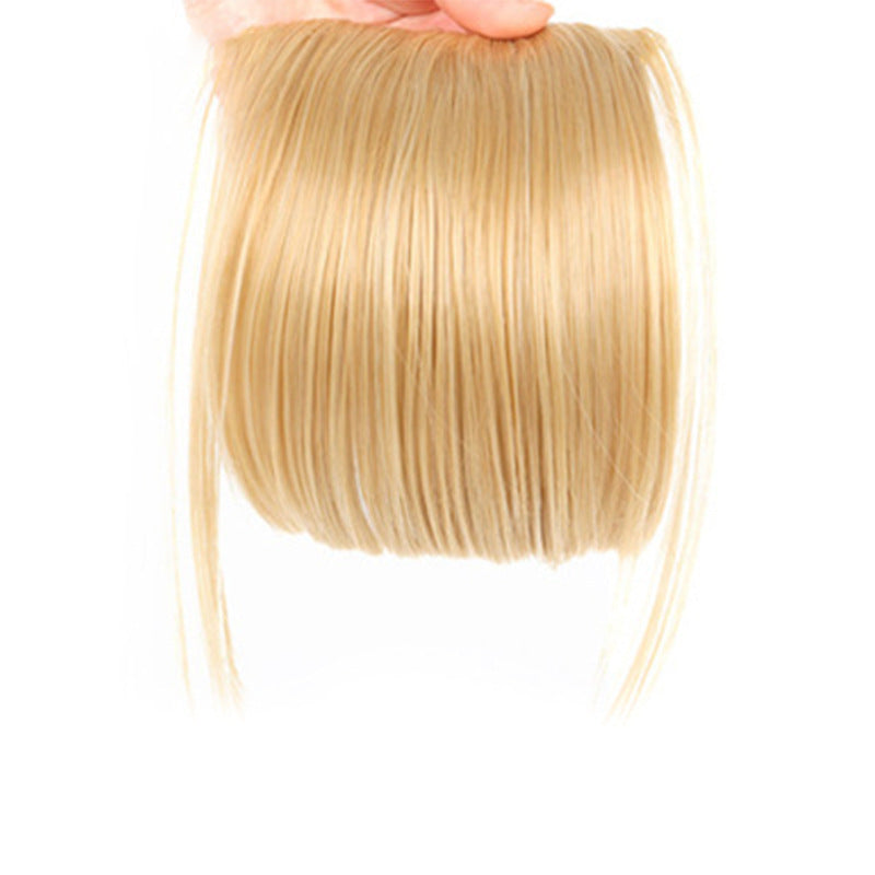 Womens Side-swept Bangs With Hair Clips Synthetic European And American-style Wig With Side Bangs