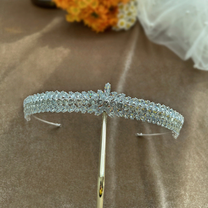 Bride Headdress Wedding Jewelry Zircon Crown