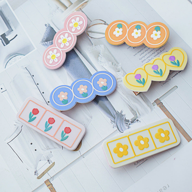 Fashion Tulip Flower Hairpin Female Scrub