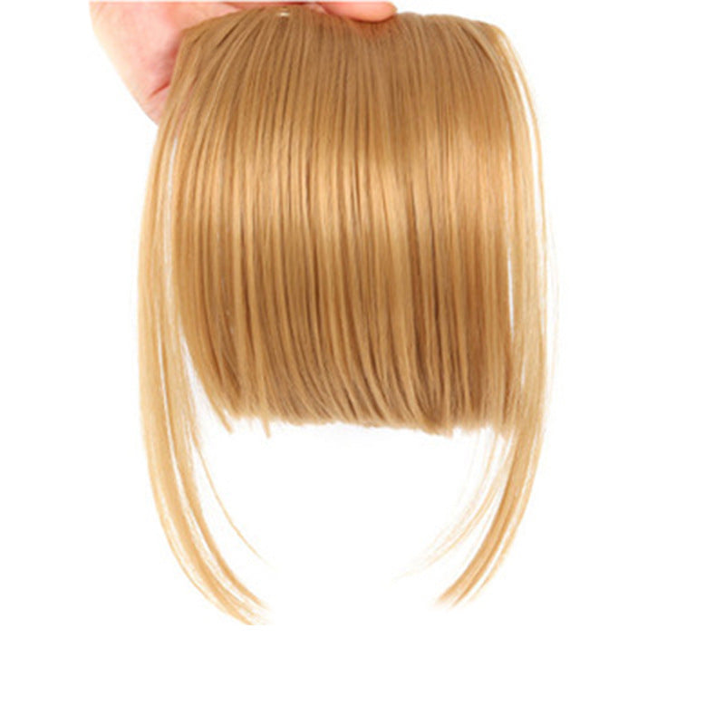 Womens Side-swept Bangs With Hair Clips Synthetic European And American-style Wig With Side Bangs