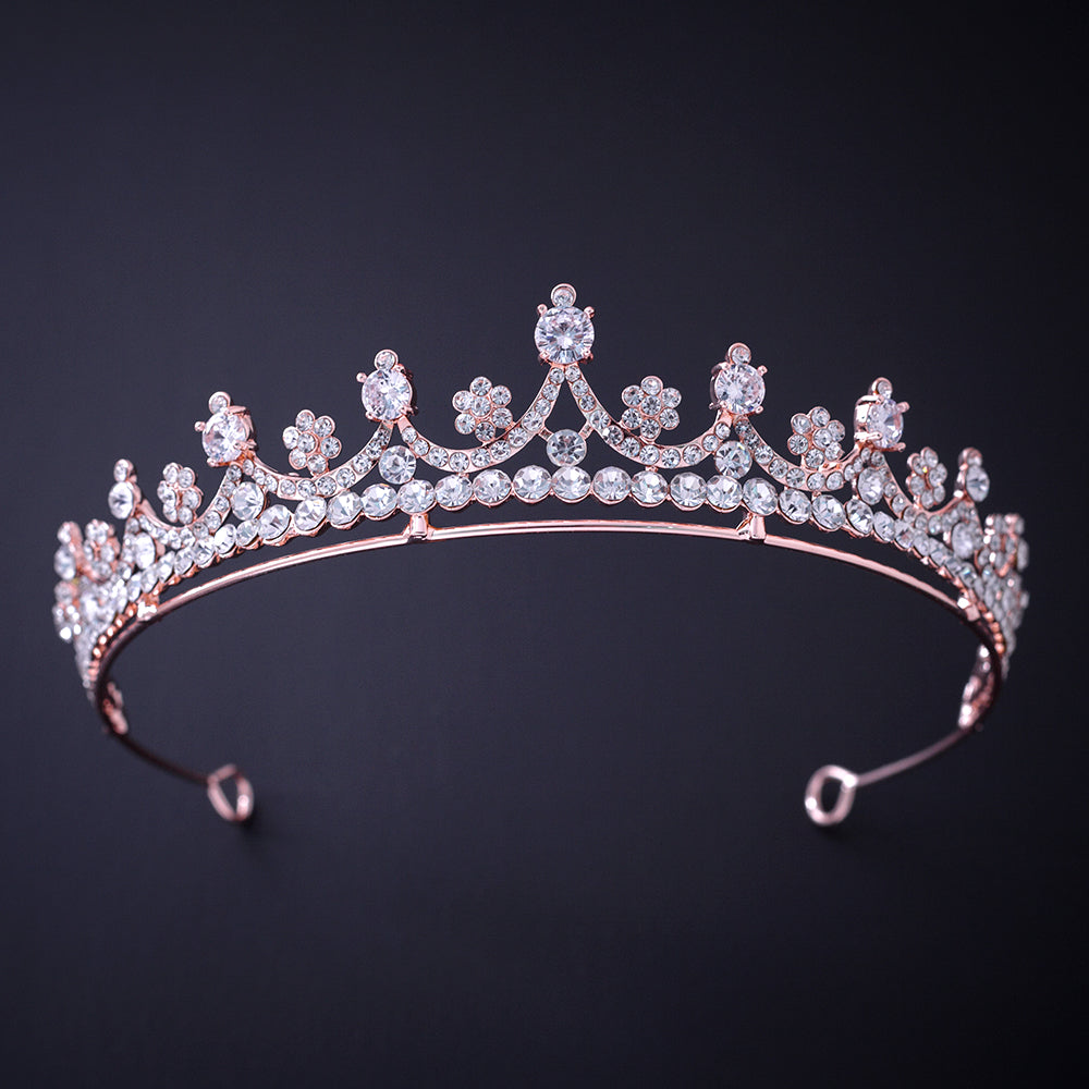 Simple Rhinestone Silver Headband Crown