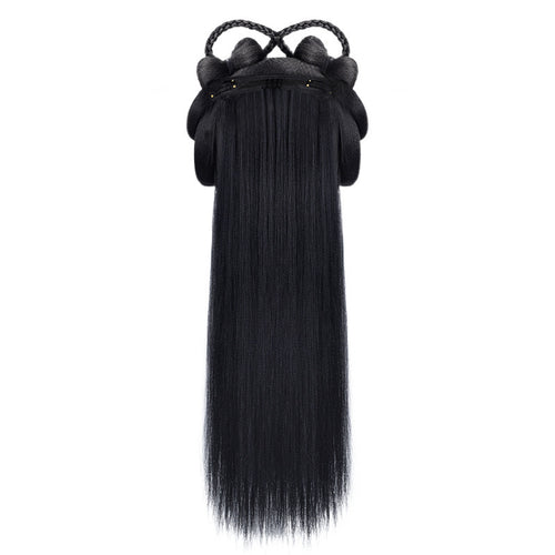 Ancient Costume Wig Female Ancient Style Han Chinese Clothing Lazy Whole Head Cover