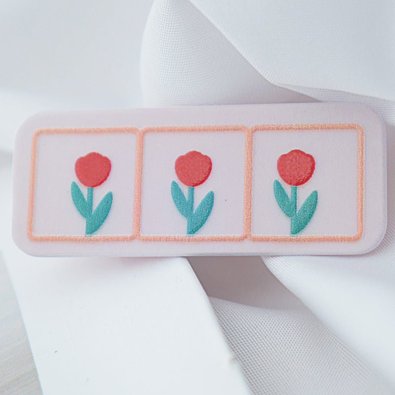 Fashion Tulip Flower Hairpin Female Scrub