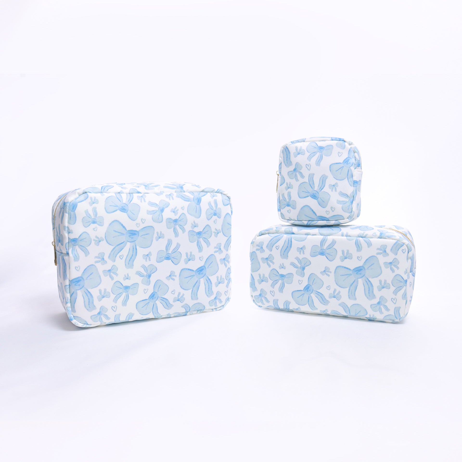 Printed Nylon Cosmetic Bag Travel Portable Storage