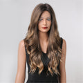 Brown Long Curly Hair European And American Wig
