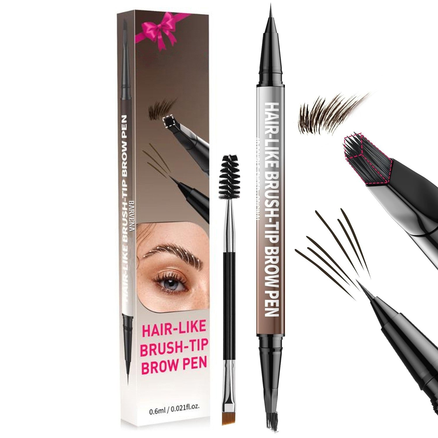 Waterproof And Sweat-proof Not Smudge Double-headed Eyebrow Pencil