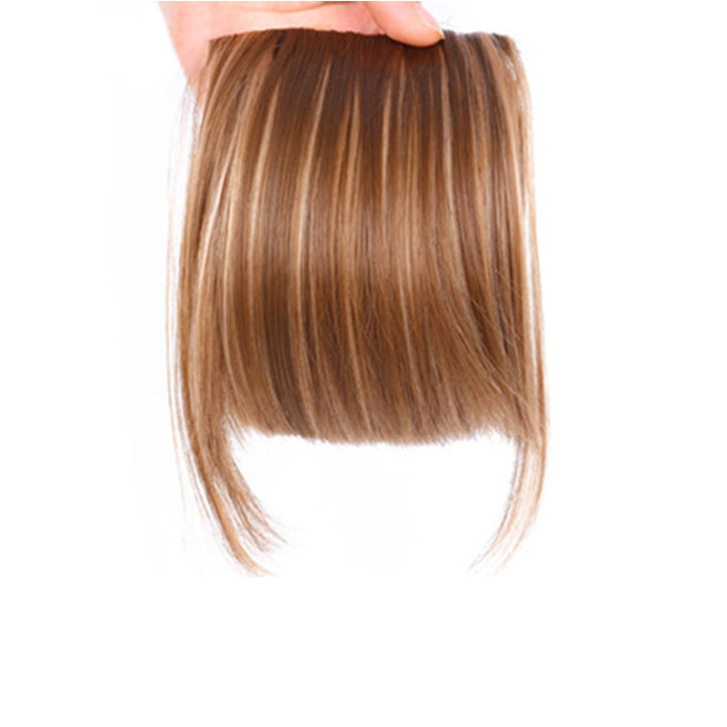 Womens Side-swept Bangs With Hair Clips Synthetic European And American-style Wig With Side Bangs