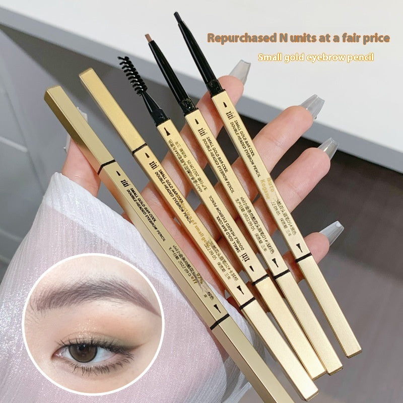 Small Gold Chopsticks Ultra-fine Eyebrow Pencil Discoloration Resistant Natural Ultra-fine