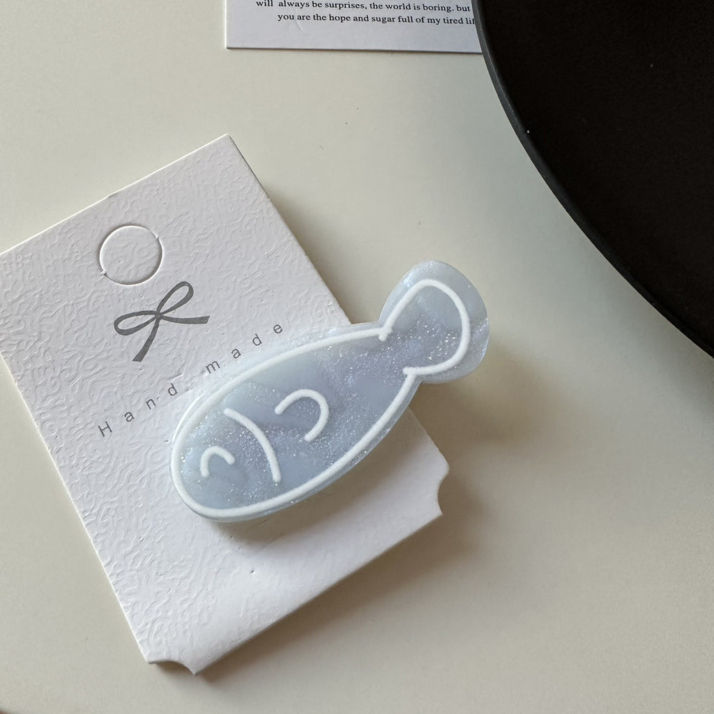 Cute Fish Barrettes Fishbone Hairpin Girl Bang Clip Broken Hair