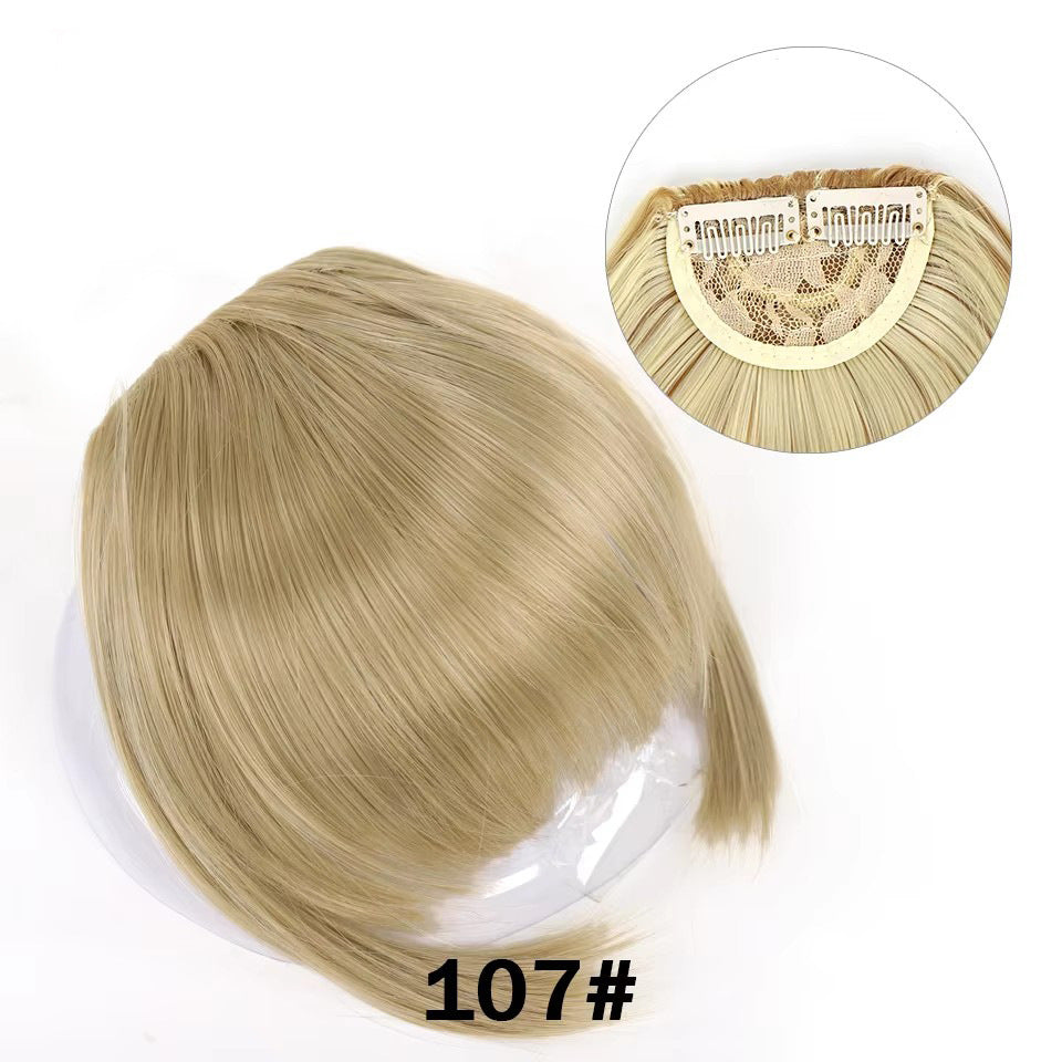 Womens Side-swept Bangs With Hair Clips Synthetic European And American-style Wig With Side Bangs