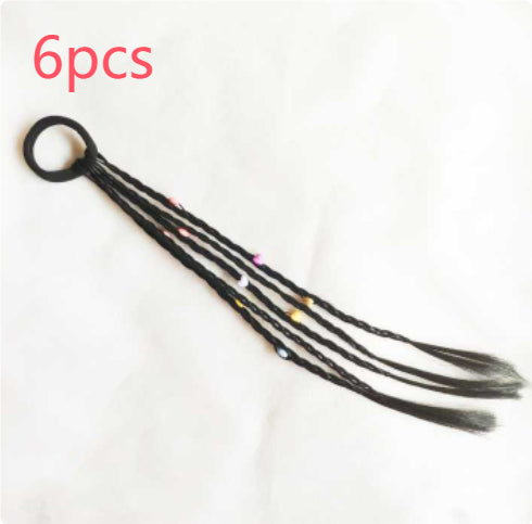 Festive Performance Colorful Bead Twist Braid