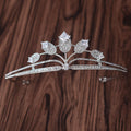 Simple Rhinestone Silver Headband Crown