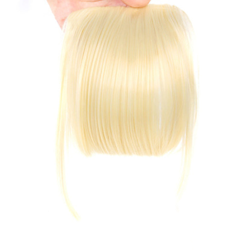 Womens Side-swept Bangs With Hair Clips Synthetic European And American-style Wig With Side Bangs